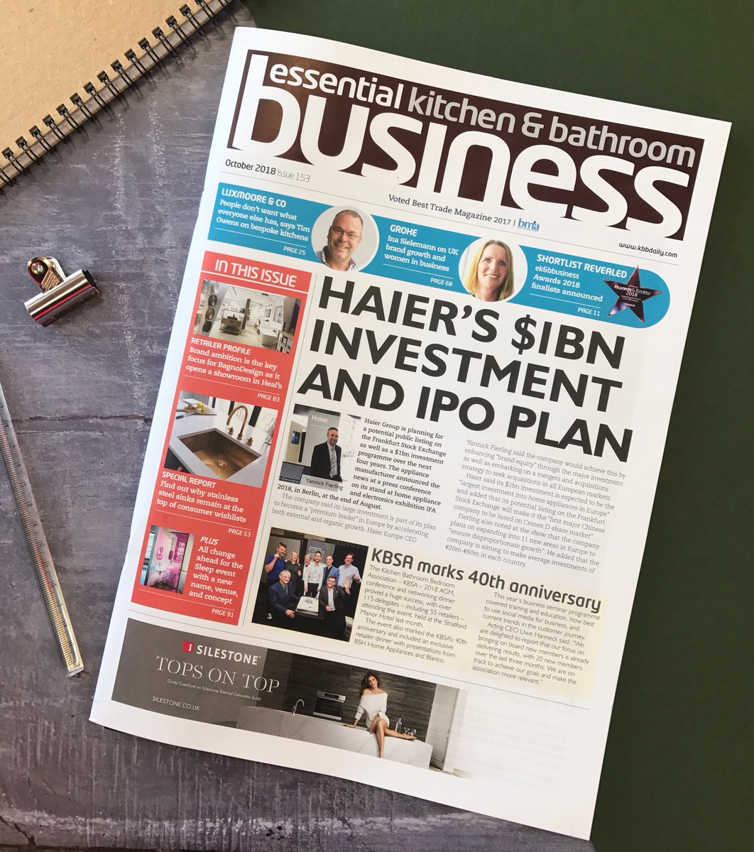 October's edition of EK&B Business is out now! We speak to some of the industry's biggest and brightest, look at the latest trends in the world of #bathrooms & #kitchens, and we also announce the shortlist for our #EKBBizAwards! ⭐️ #NewIssue #ekbbusiness #ekbb #kbbindustry