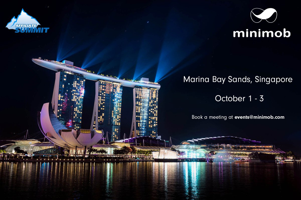 minimobcom's tweet photo. @minimobcom expects you at @affiliatesummit
Find us in Marina Bay Sands and let's chat!
#affiliatesummit #singapore #letsmeet #andtalk #conf #summit #mobileads #mobilemarketing #affiliates #AffiliateMarketing #performancemarketing https://t.co/6IANJJm60x