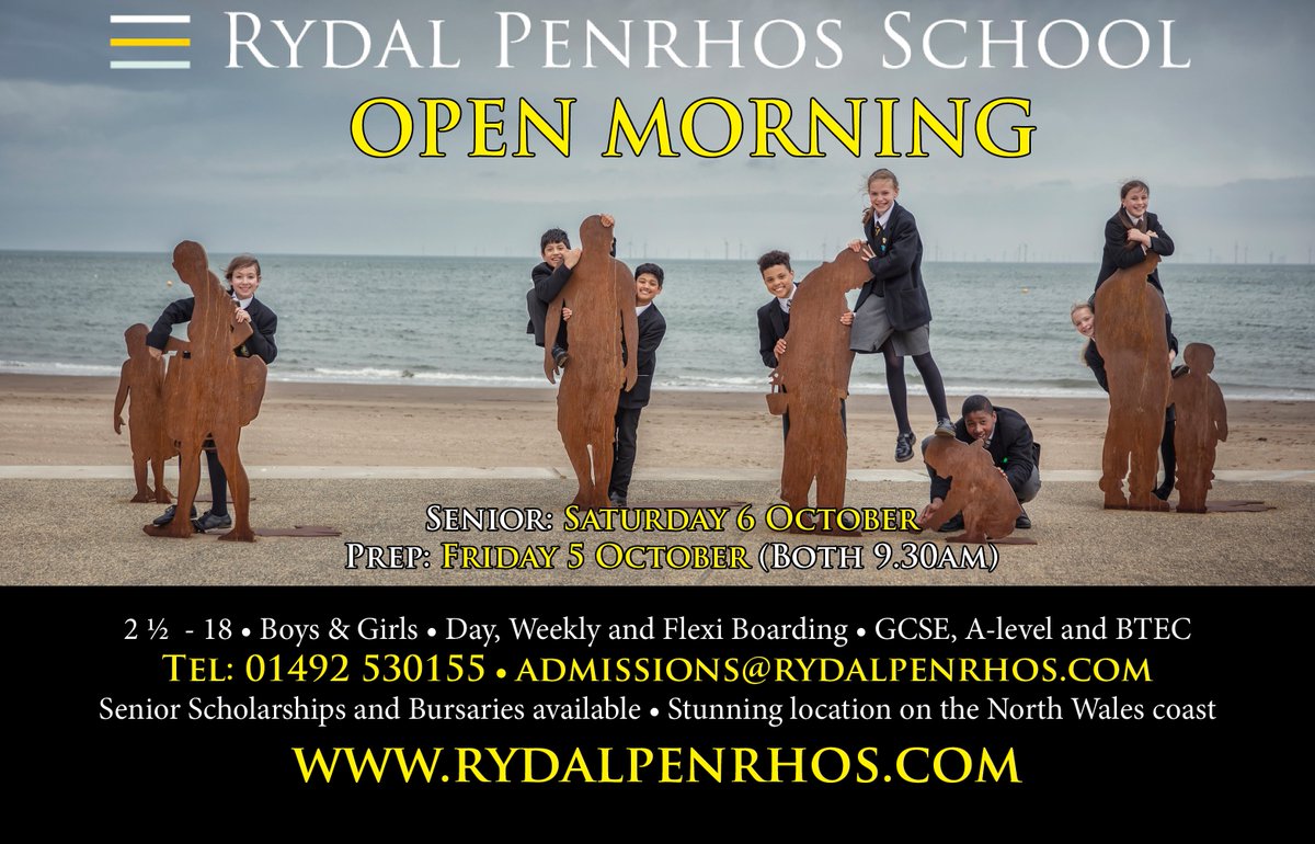RydalPenrhos's tweet photo. It's Open Morning week! Why not come along to see what we have to offer here at RP.

BOOK: https://t.co/MWxzJ5fUxQ
Vision: https://t.co/aVKcfsfWlS 
Boarding: https://t.co/9wuah4biOU 
Key dates: https://t.co/IiNSx41m5f 
Exam results: https://t.co/LZw0YTQOM1 https://t.co/zwGKUxcl8O