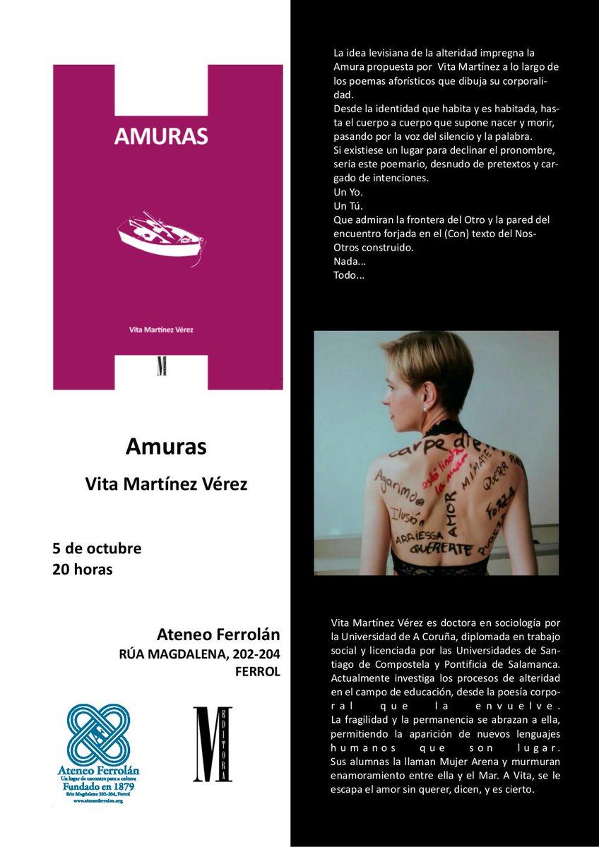 albertemoman's tweet photo. #amuras #vitamartinezverez #ferrol #ateneo @ateneoferrolan @ferrol @Ferrol360 @diarioferrol @FerrolOficial https://t.co/kQJjO212DF