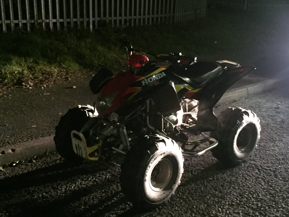 SedgefieldNPT's tweet photo. Off road bike seized in Fishburn following reports and intelligence from members of the public. Thanks to our colleagues @DurhamRPU @OpEndurance who assisted. Rider in charge reported for no licence and insurance
#8108 #6848 #seized #safercommunities https://t.co/egCyFCwGPi