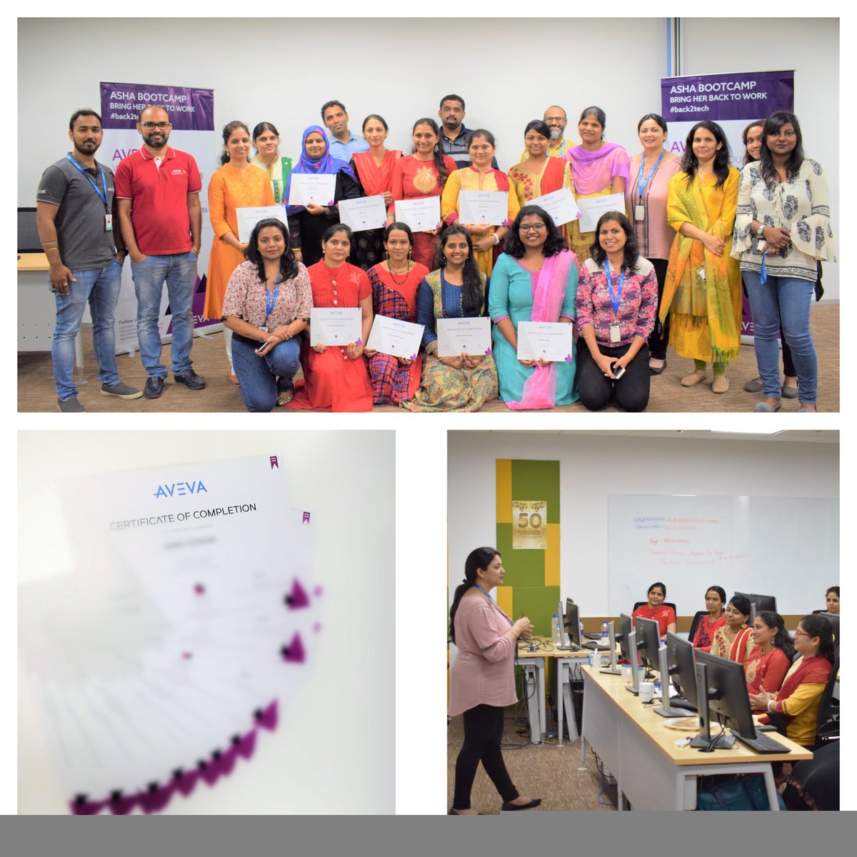 AVEVAGroup's tweet photo. The ASHA Bootcamp 2018 concluded successfully and the participants are eager and confident to get back to work
#back2tech #ashabootcamp https://t.co/v8aSyPRIiA
