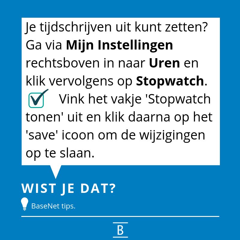 BaseNet_BE's tweet photo. Maak je (als bijvoorbeeld secretaresse) geen gebruik van tijdschrijven? ⏱ Dan kun je dit makkelijk uitzetten! 👍 #BaseNet #stopwatch #tijdschrijven #software #online #advocatuur #law #juridisch #advocaten #lawyer #rechten #legal #advocaat #lawyerlife #jurist #businesssoftware https://t.co/R98t4TOKy9