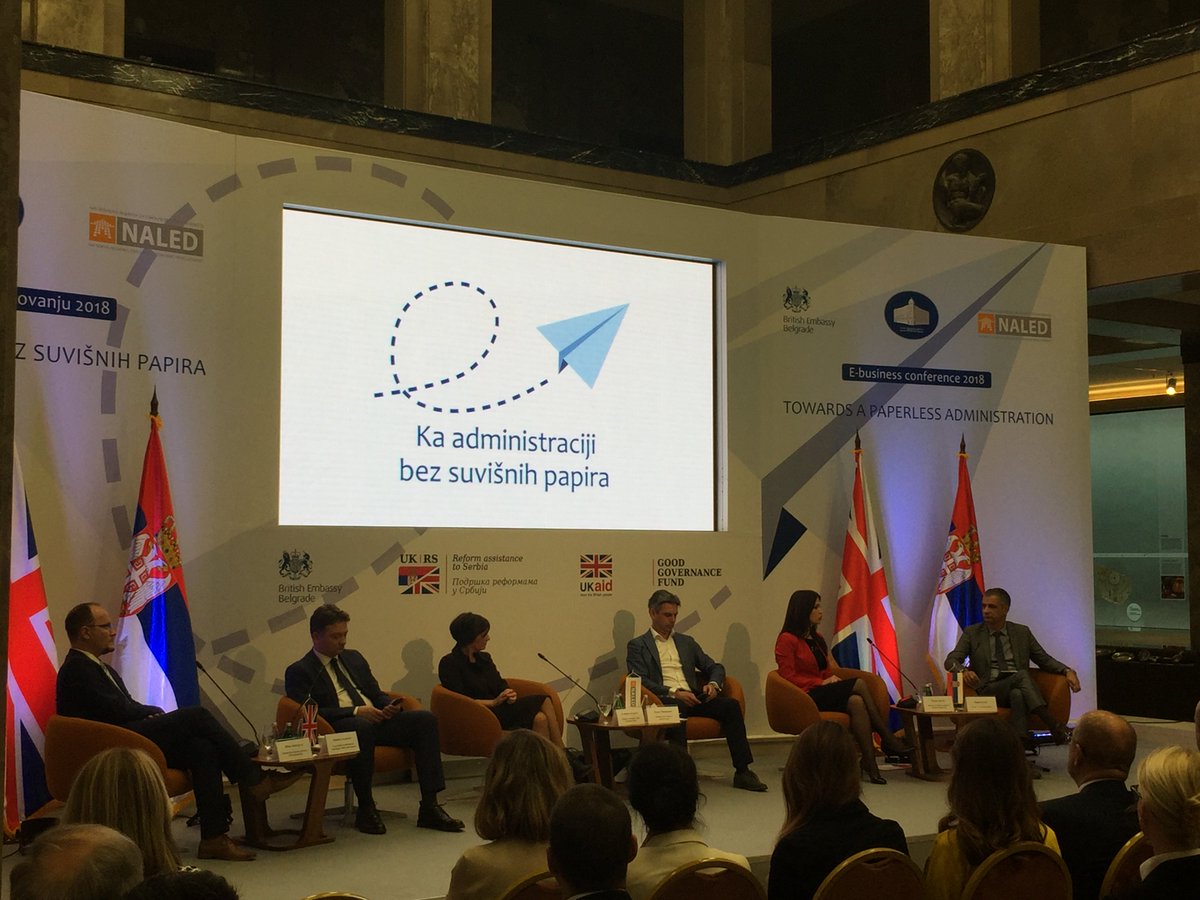 naled_serbia's tweet photo. E-servisima institucije same pribavljaju i razmenjuju podatke iz evidencija. To je građanima uštedelo preko 500.000h (57 godina) kurirskog rada za državu
O #Eposlovanje pričamo na konferenciji Ka administraciji bez suvišnih papira @SerbianGov @ukinserbia
#JointGGF @naled_serbia https://t.co/xVnVFCIacx