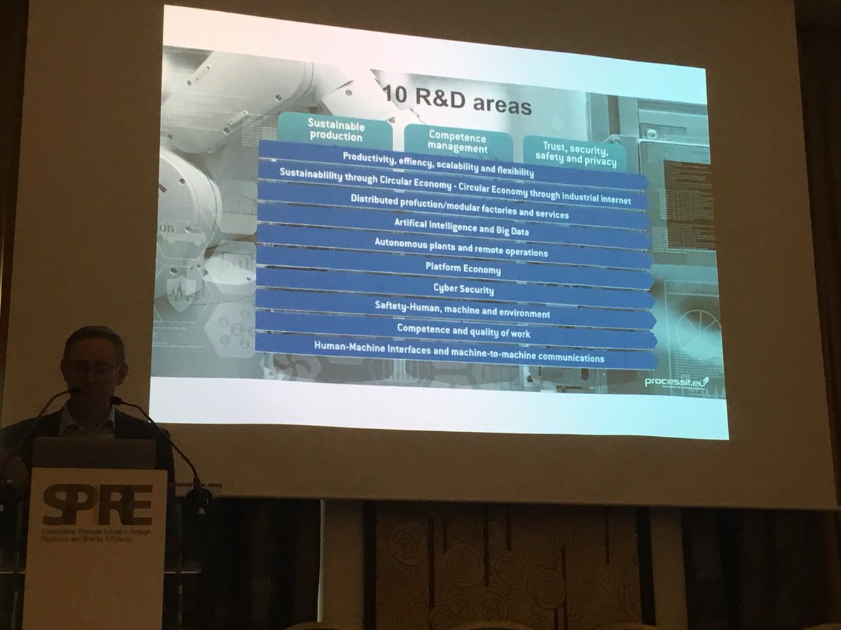 ASPIRE_P4Planet's tweet photo. Par-Erik Martinsson of Digital Sweden tells us about 10 R&amp;D areas and 9 game changers for #digital in #manufacturing at #SPIREdigital https://t.co/PuO0sVvTIe