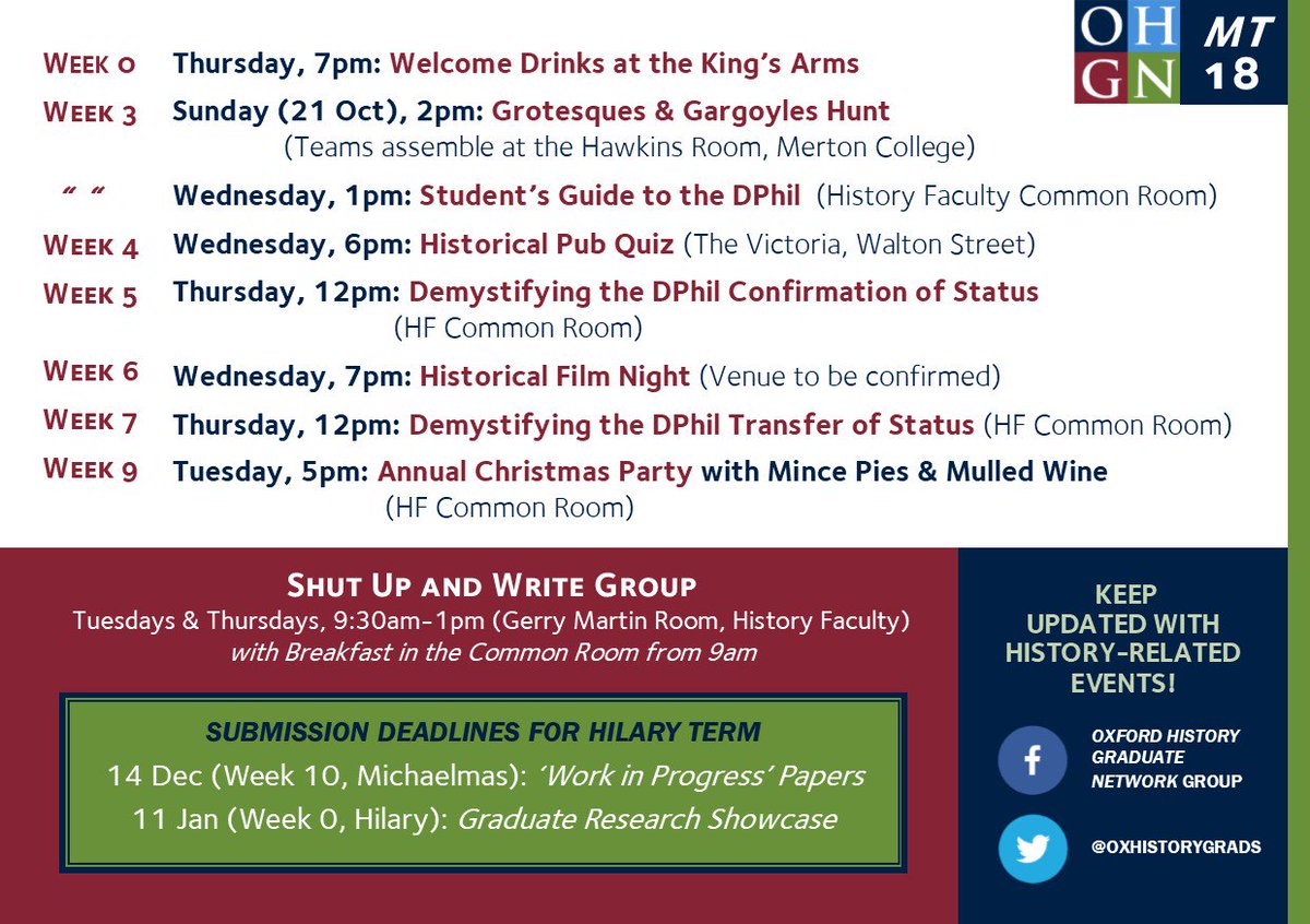 Get out your diaries, the new OHGN term card is here! (And looking better than ever.)