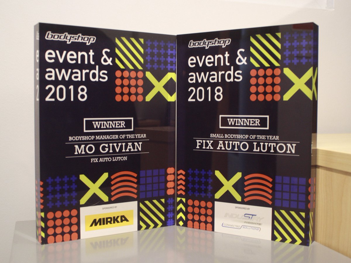 FixAutoLuton's tweet image. We're happy to announce that we have won Bodyshop Magazine's manager &amp;amp; small bodyshop of the year awards 2018. We're very proud of our team here at @FixAutoLuton. Huge thanks to everyone that has supported us and to @bodyshopmag for hosting an unforgettable event. #BE2018
