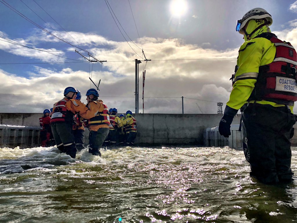 ArdrossanCRT's tweet photo. Team undertake flood rescue training day at Pinkston water sports centre along with teams from across Area 4 - read more at: https://t.co/ZNf5xaMKlf #999coastguard #TrainingSavesLives #FloodAware https://t.co/ehV0gd0RhP