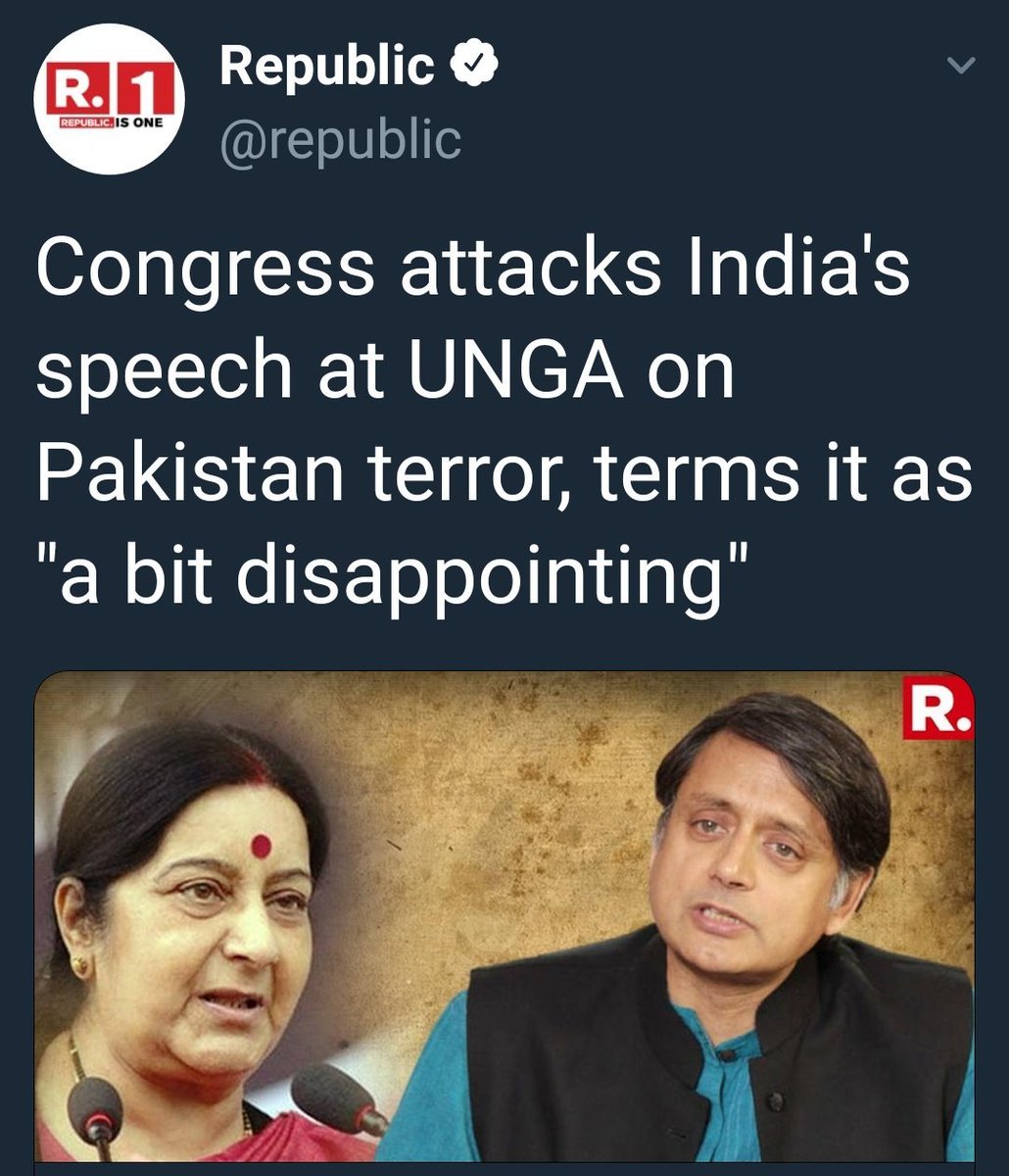 geeta5579's tweet photo. भारतकी UN स्पीच का @INCIndia ने इस लिए विरोध किया, क्योकि भारतने पाकिस्तान के आतंकप्रेम को बेनकाब किया था।
#congpakconnection https://t.co/ATk1hTu6Ha