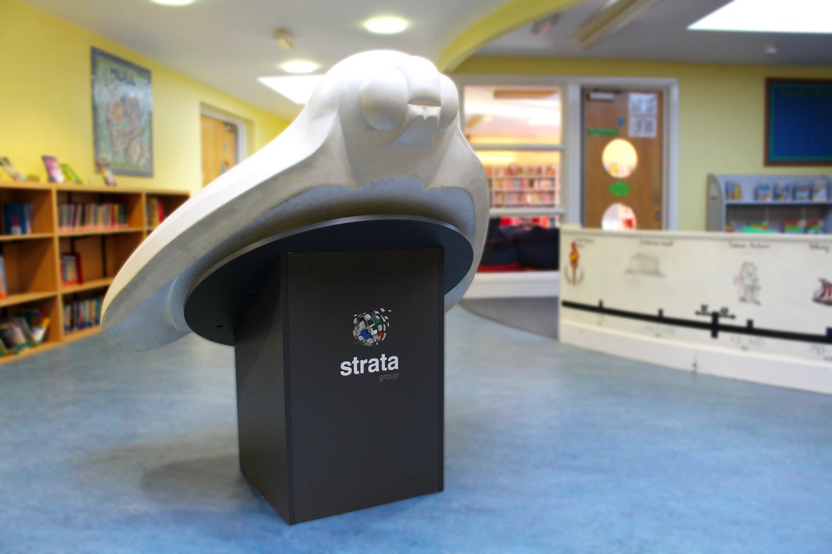 StrataSpeak's tweet photo. We had the pleasure of dropping off our 1st moth at @WCLPS ! Very excited to see how the kids will transform and bring it to life. If you know a school who'd like to get artistic with our moth, let us know! #mothforamonth #stratamoth #WCLPS #strata2018 #creativekids #getcreative https://t.co/XSygBzmdq0