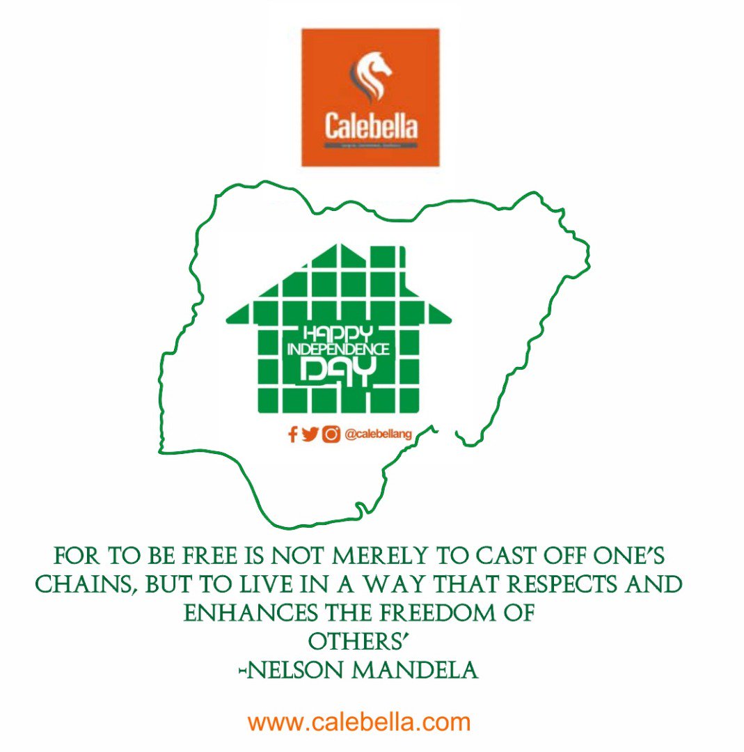 CalebellaNG's tweet photo. From Calebella, celebrating our beloved nation Independence
#independenceday #freedom #independence #today #everyone #happyindependenceday #people #hope #happy #country #firstofoctober #celebrating #NigeriaAt58 #ArchitecturalDesigners #PropertyDevelopmentConsultant #CalebellaNG https://t.co/V8bHPx4hzC