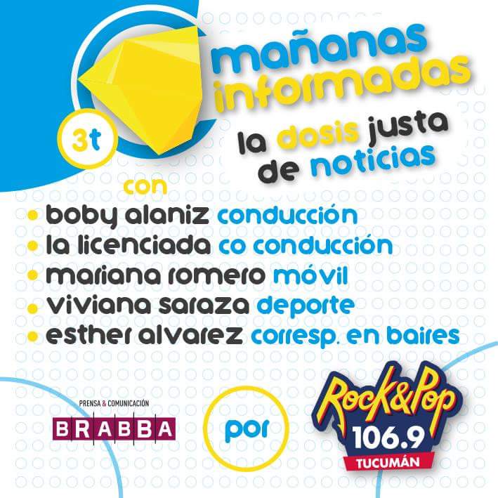 Arrancamos la semana con noticias y mucho rock🤘con #mañanasinformadas en #RockAndPoptucuman 📻 con <a href="/Bobyy/">STUDBOYBOB</a> y @mayrasolvallejo