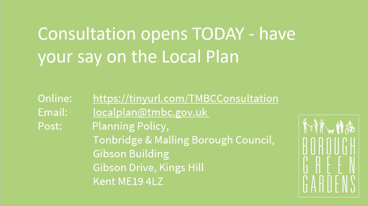 BoroughGrnGdns's tweet photo. Consultation on Tonbridge and Malling Council's Draft Local Plan starts today - Support Borough Green Gardens here:  https://t.co/Qe3AQnMhtU https://t.co/jc0HoyUkeM
