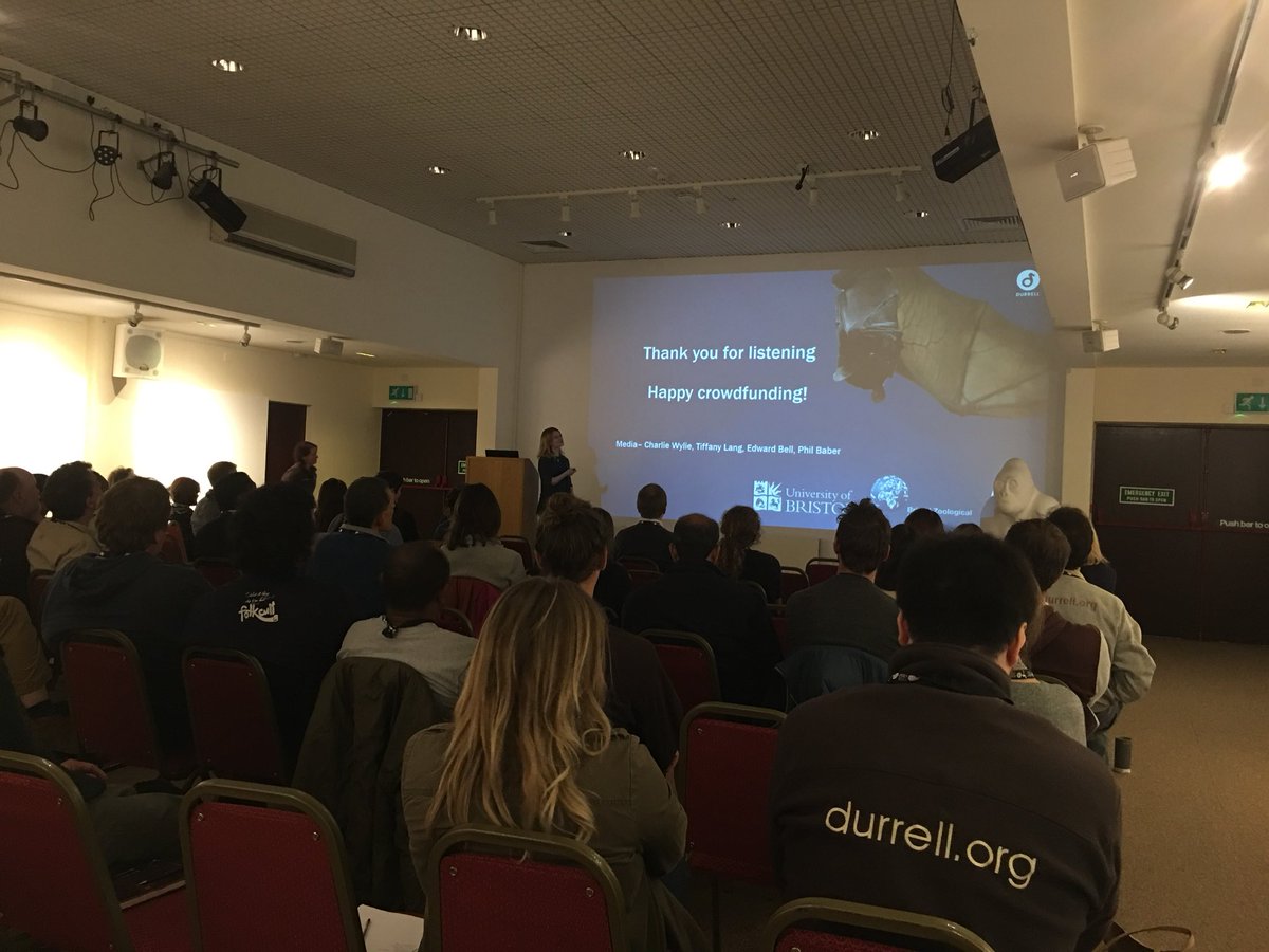 DurrellWildlife's tweet photo. #DurrellSymposium18: PhD student Sarah Richdon shares her experiences using crowdfunding for conservation, plus its benefits &amp; some useful tips! Thanks @SarahRichdon https://t.co/fi3TPVFaN6