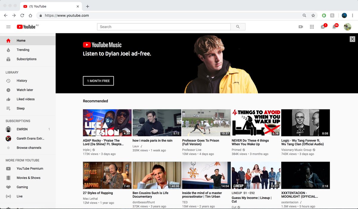 At Youtube .com right now. Wild 😐 thank u <a href="/youtubemusic/">YouTube Music</a>.