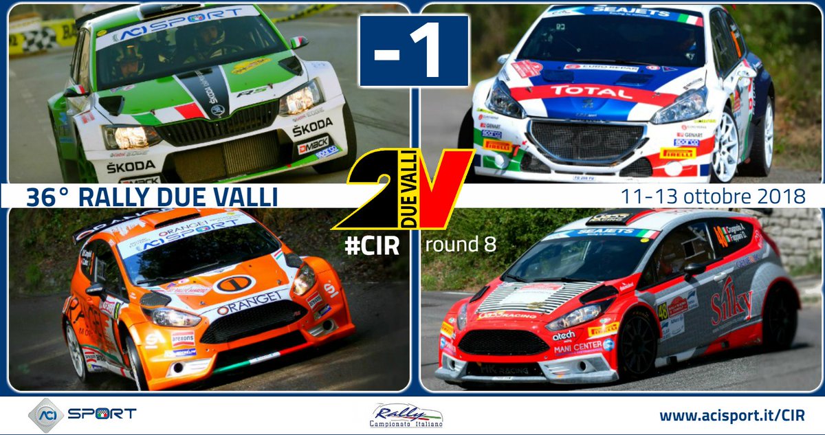 CIRally's tweet photo. - 1️⃣️.
Le prove speciali sulle colline veronesi stanno per ospitare un’altra appassionante battaglia, quella per il @CIRally #stagione2018
Seguite la #sfidafinale #CIR su ➡️ https://t.co/elceRb9hLG https://t.co/C8adaFOupe