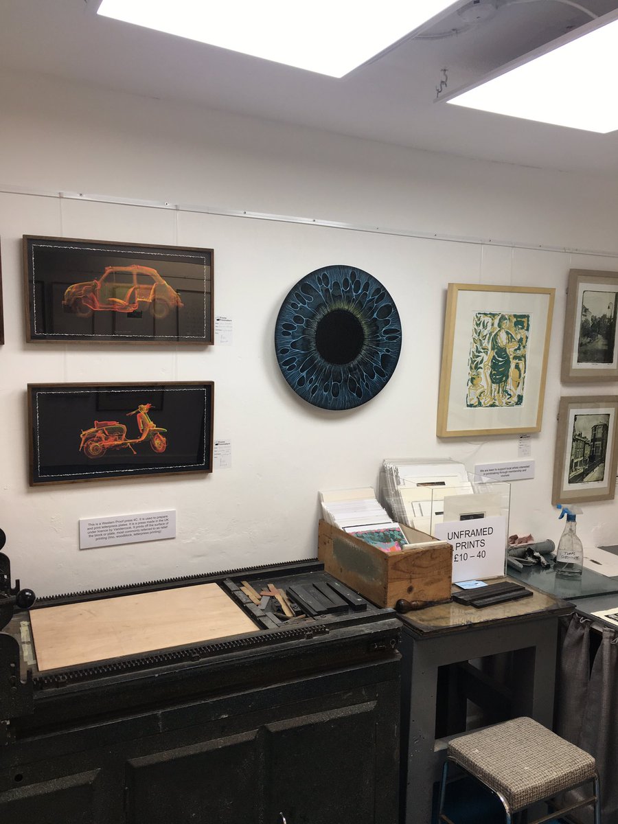 steveclarkson4's tweet image. New painting/print up in the gallery, nice to keep an eye on things! #printmaking #painting #fromeprintmakers