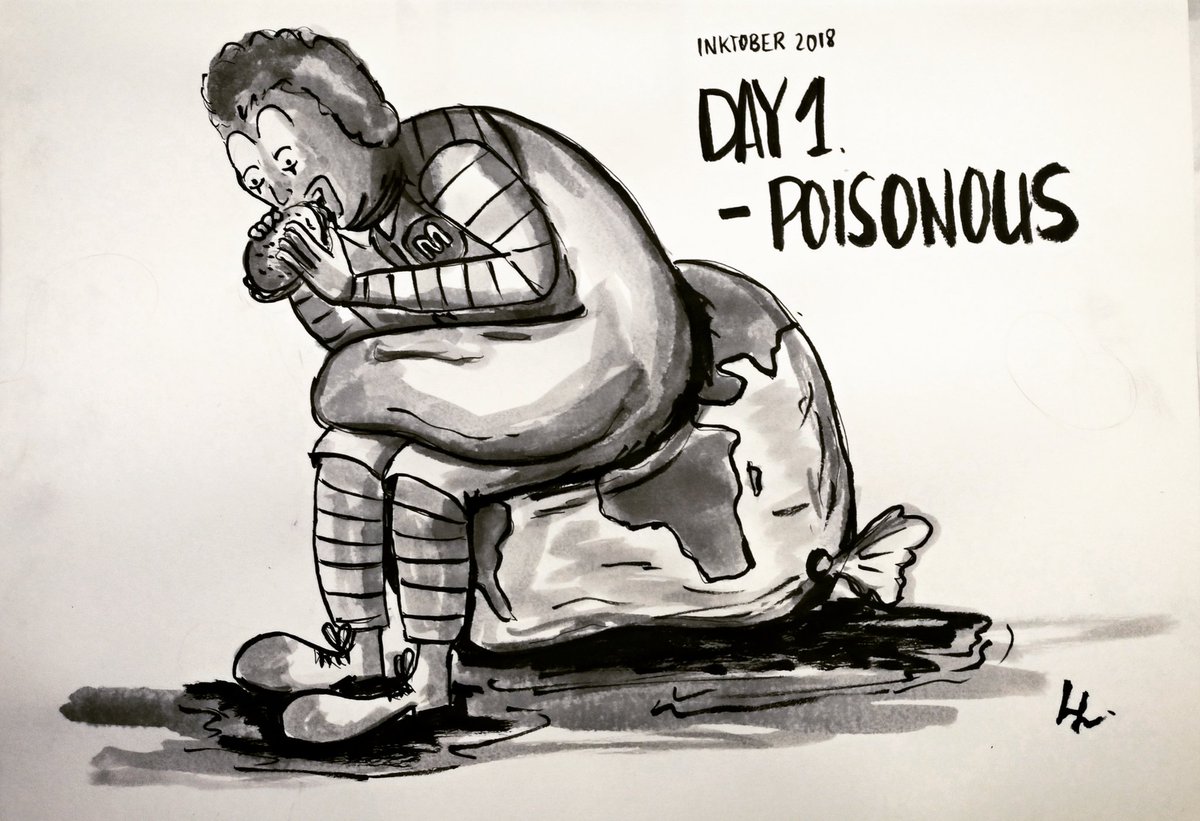 lascau3_0's tweet photo. Day 1 : poisonous

#inktober #inktober2018 #drawingchallenge #artistic  #tweetdraw  #drawing   #dailysketch #dailyillustration #sketch #sketchbook #porfolio #micronpen  #inkillustration #illustration #art #dessin  #bandedessinee #comics #thefrenchinktober @jakeparker #poisonous https://t.co/G2ccJPxYHE
