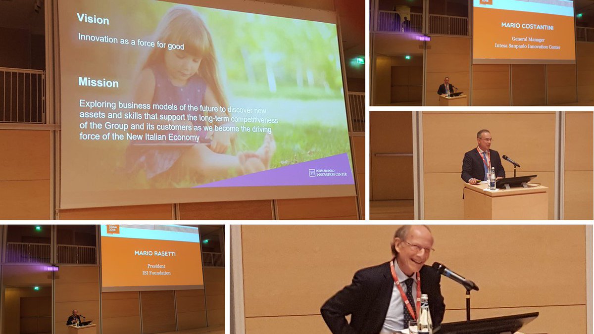 intesasanpaolo's tweet photo. Mario Costantini, Direttore Generale di Intesa Sanpaolo Innovation Center e Mario Rasetti, Presidente della @ISI_Fondazione hanno presentato la nostra partnership per sviluppare l'Intelligenza Artificiale https://t.co/r2GynZaXWo