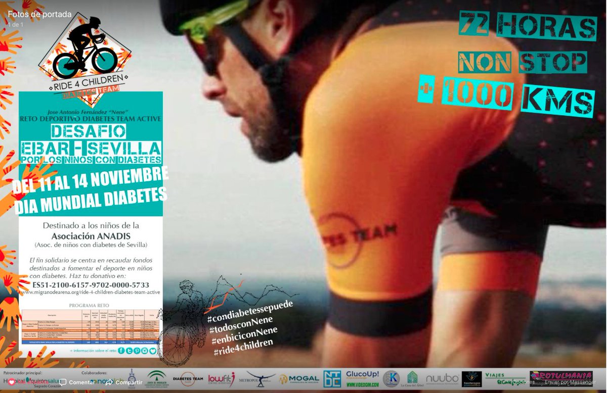 GlucoUp's tweet photo. LLEGÓ EL DÍA.
Os presentamos un proyecto, en el que somos parte colaboradora, y del que nos sentimos muy orgullosos de poder estar.
#run4children
#condiabetessepuede
#todosconNene
#enbiciconNene
#glucoup #impulsatuenergia #yosoyglucoup #familiaglucoup
https://t.co/YirCYcEXHp https://t.co/nl53Bdpm8T