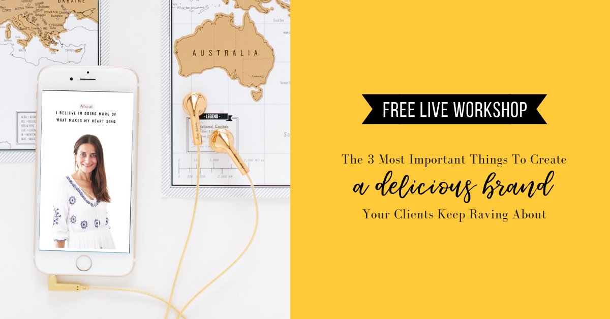 michaelaolexova's tweet photo. [FREE Live Workshop] The 3 Most Important Things To Create A Delicious Brand Your Clients Keep Raving About 🙌🏻 Register here https://t.co/COowPRwmCP https://t.co/gdUkRyhDem