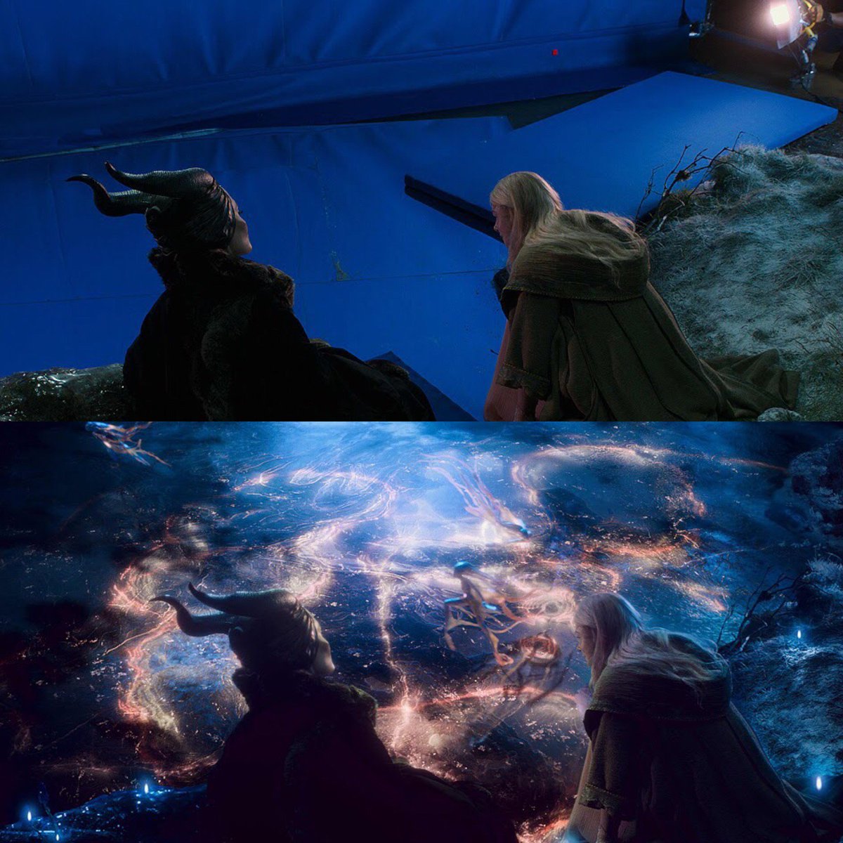 MILL__CHANNEL's tweet photo. Check out our magical before and after images from 2014's #Maleficent for #MPC_Film's #MakingOfMonday ✨#VFX #MPCAnimation #CG https://t.co/TRWzeWuber