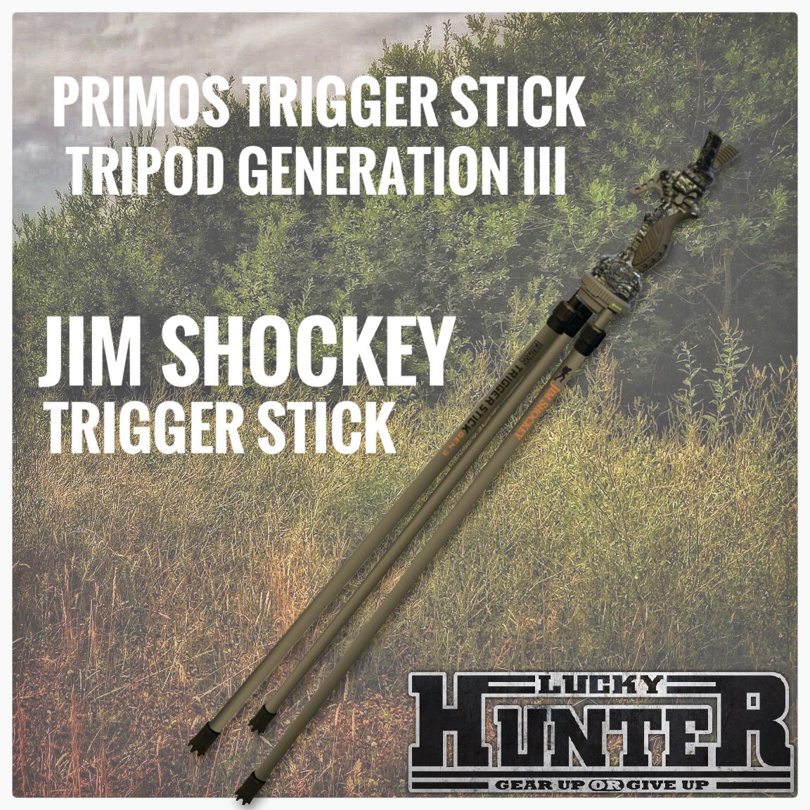 Jim Shockey Primos Trigger Stick- Generation III. Ideal trigger stick for both shooting game and shooting photos! Stable base no matter the surface. bit.ly/gen3trigger #triggerstick #safeshooting #photography #hunting #luckyhunter #primos