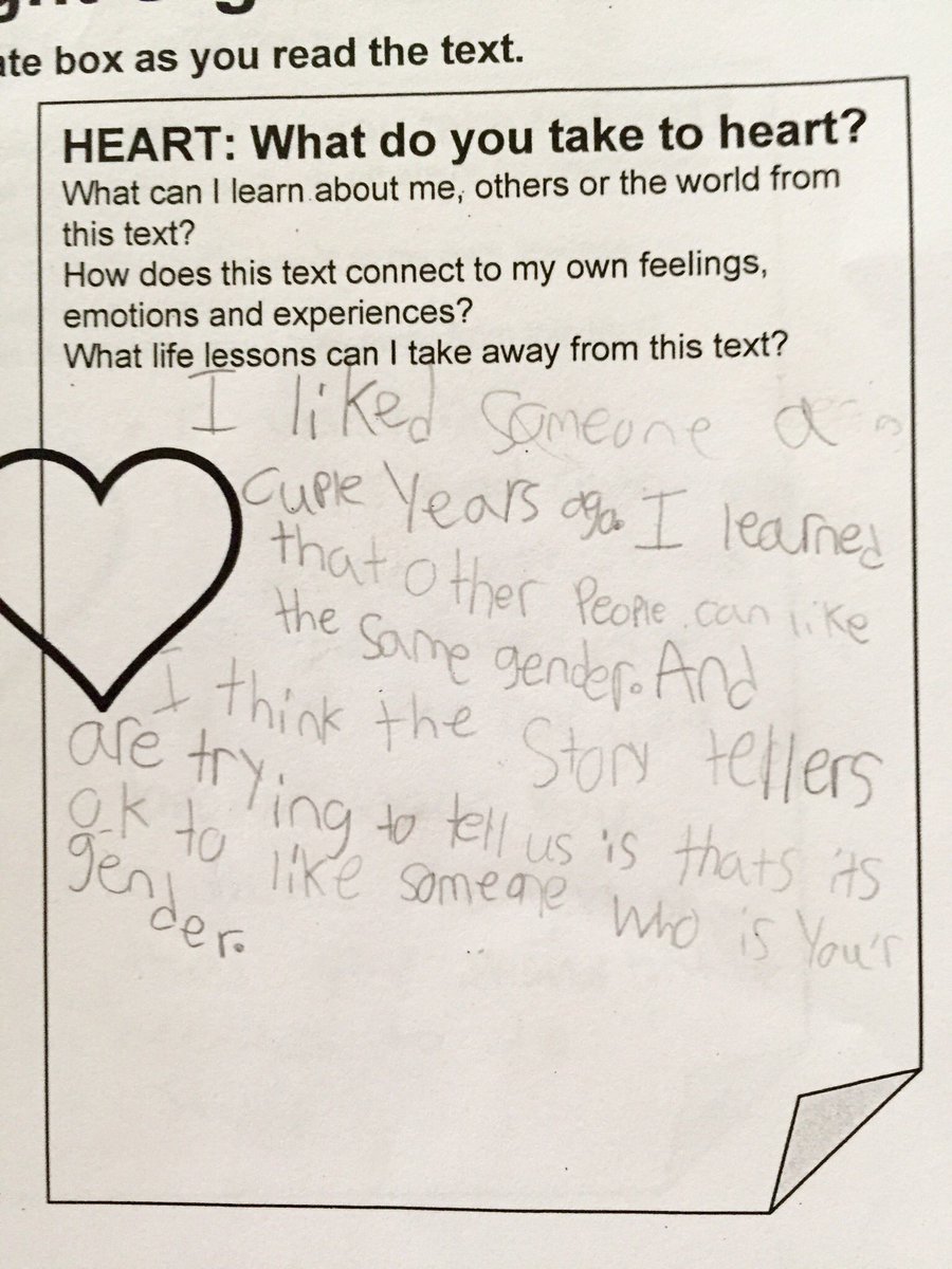 KaylaIchikawa's tweet photo. Tried BHH reading with the short film, In a Heartbeat. These are some of the thoughts my students jotted. 💓#DisruptTexts #DisruptThinking https://t.co/C6iiLVTK5Y