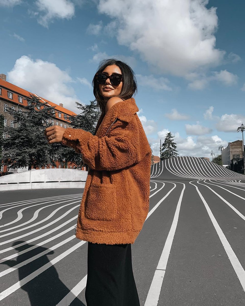 oversized borg teddy jacket