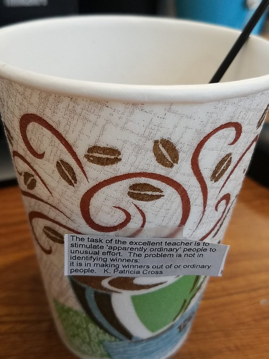 JHS_Statistics's tweet image. Coffee with an Inspirational Quote!! Did I mention it was free?? Thanks PHS Daily Grind Crew!! What a perfect start to Monday!!
#PantherMath @PaetowHS @mrsmVocational