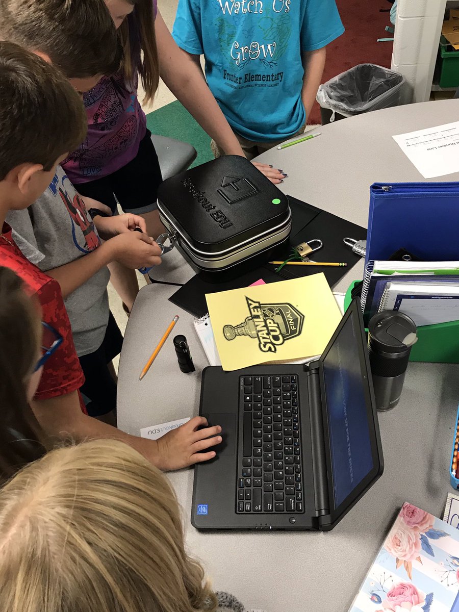 mrsitrt's tweet photo. Fifth graders at Bonsack Elementary participating in an @breakoutEDU activity while adding, subtracting, multiplying, and comparing and ordering decimals. #mathisfun #bonsackbobcats @RkeCoSchools @LeftwichLeanne #ilovemyjob https://t.co/2HBt8MCpup