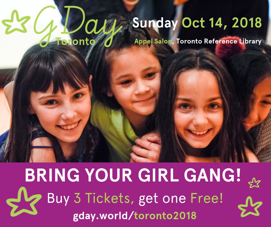 shecosystem's tweet photo. Grab your tickets today for #GDayTO! We now have group tickets available - get 4 tickets for the price of 3 😀😀😀😀 https://t.co/SVAyNKLYac https://t.co/EcrPEIrYql