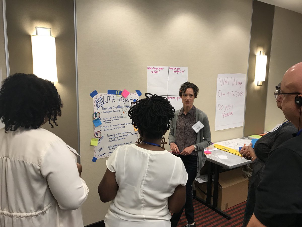 Vital_Village's tweet photo. Kim Sykes of @thenyic sharing their Linking Immigrant Families with Early Childhood Educaiton (LIFE) project at the #NetworksofOpportunity Learning Community Symposium @NOW_WellChild https://t.co/addoGvR355