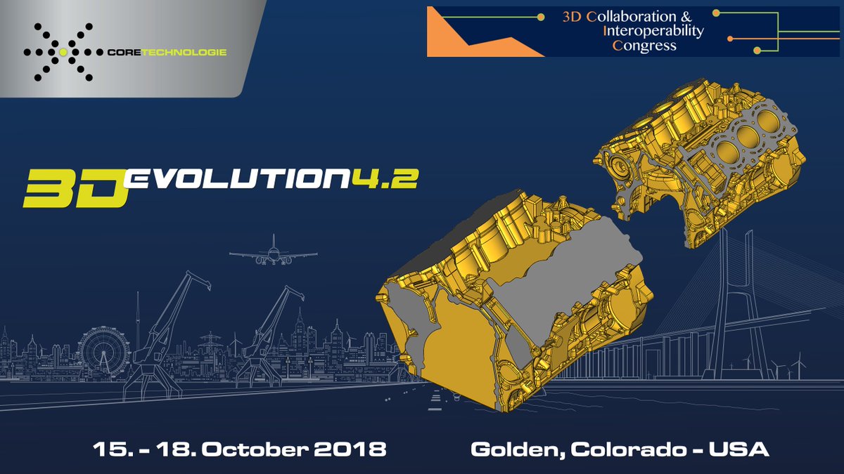 CoreTechnologie's tweet image. Meet @CoreTechnologie team  at #3DCIC from October 15 to 18 in Golden, CO_USA, to learn about our 3D_Evolution software  &amp;amp; to talk about your CAD interoperability needs.  #3DEvolution #CTCoreTechnologie #TheStrongestCADConverter #CADConverter