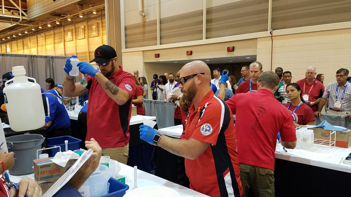 wefrmk's tweet photo. The laboratory event is underway - VA NJ FL and British Columbia lead off this round of #OpsChallenge #WEFTEC18 https://t.co/4MLCMty74V