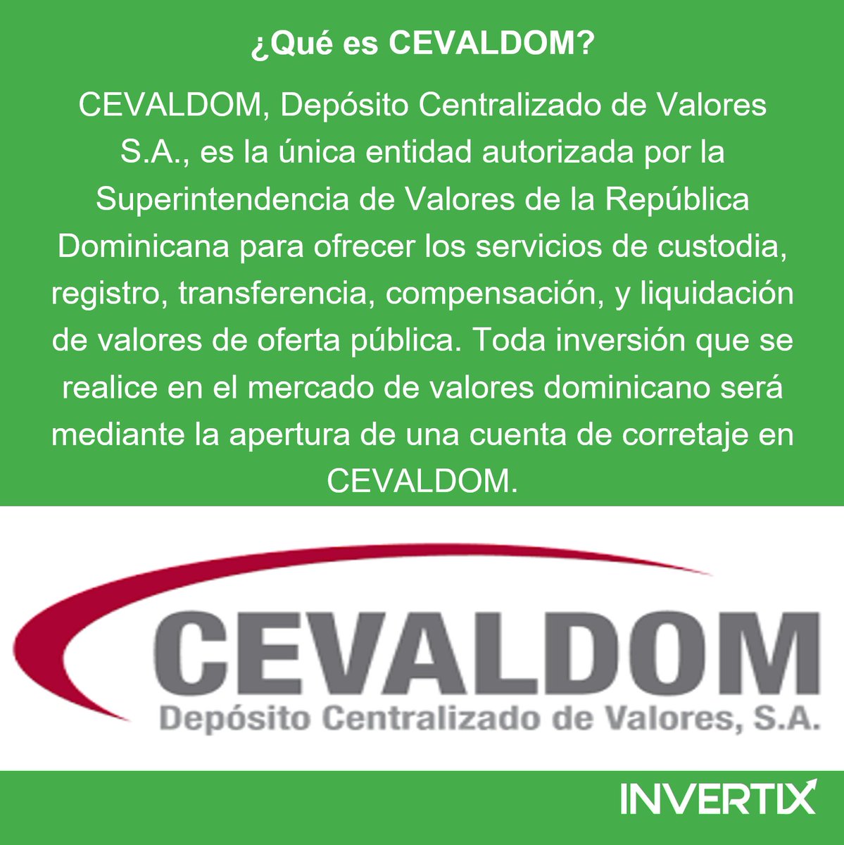 InvertixRD's tweet image. #RD  ¿Qué es #CEVALDOM? Más #EducacionFinanciera =&amp;gt;   invertix.com.do/educacion-fina… … #elearning #aprendizaje #RepúblicaDominicana #CDN #NoticiasSIN #NoticiasAhora #SantoDomingo #mundo #dominicanos #FelizLunes #finanzas #ULTIMAHORA #santiagord #mundo #formación #FelizOctubre