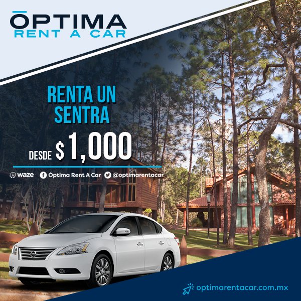 optimarentacar's tweet image. Iniciamos el mes de octubre con los hermosos paisajes que nos regala el otoño, ¡Renta un Sentra desde $1,000 y #MuéveteSinLimites visitando Mazamitla!

¡Llámanos !
Oficina Matriz +52 (33) 3812 0437 
Aeropuerto 24 hrs +52 (33) 36886088
 Expo GDL +52 (33) 16442897