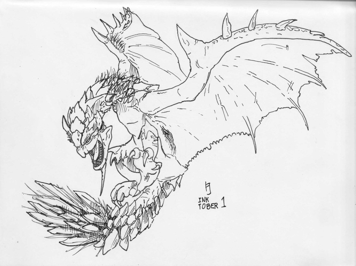Inktober 2018 - Day 1 Poisonous #inktober #Inktober2018 #モンスターハンター https://t.co/OlpmcZ1aSQ