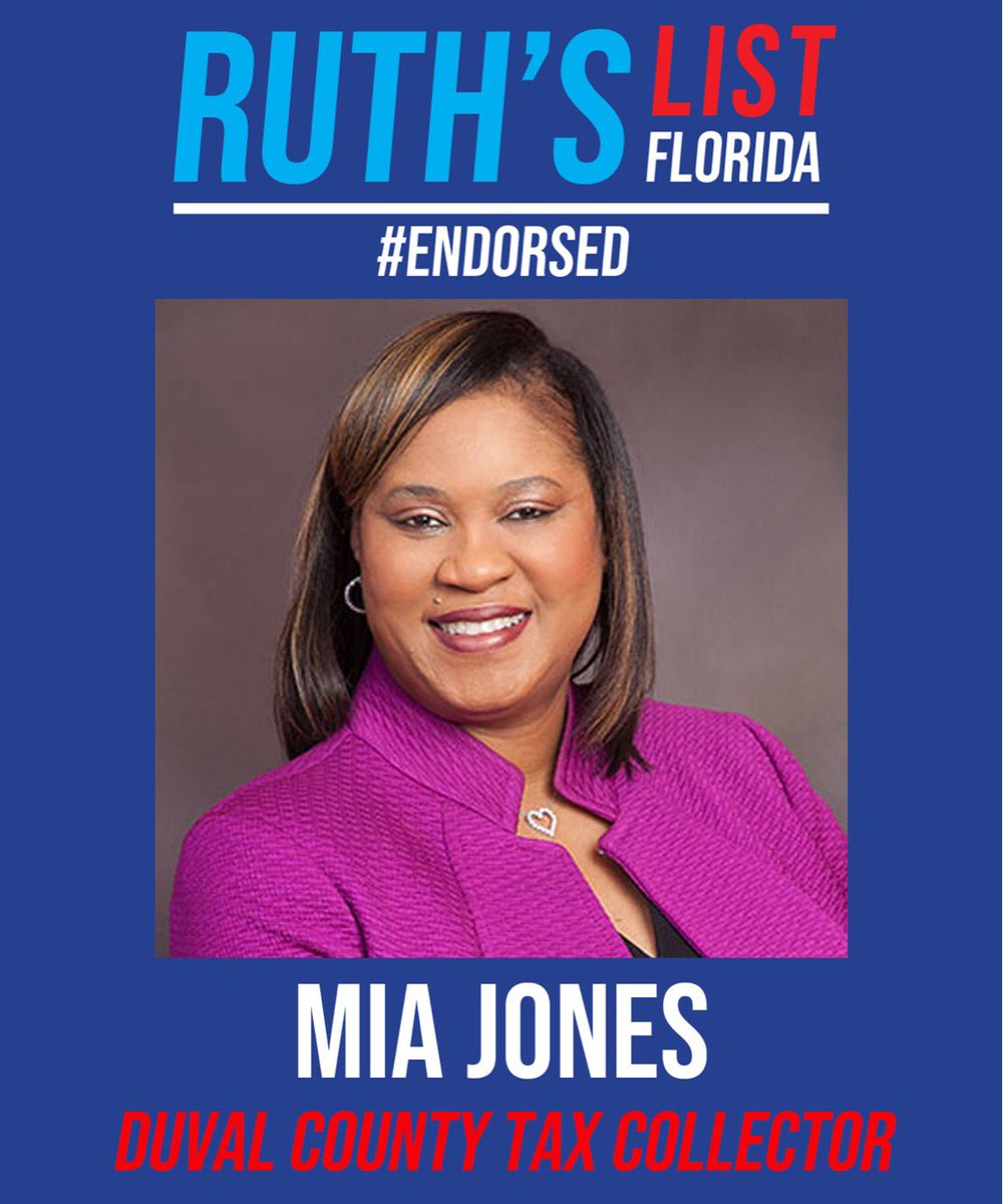 electmiajones's tweet photo. Proud to have the endorsement of @RuthsListFL 

One strong woman can do more than a bunch of good ol’ boys 😎🤩

#jaxpol #FlaPol https://t.co/so95dqiuXg