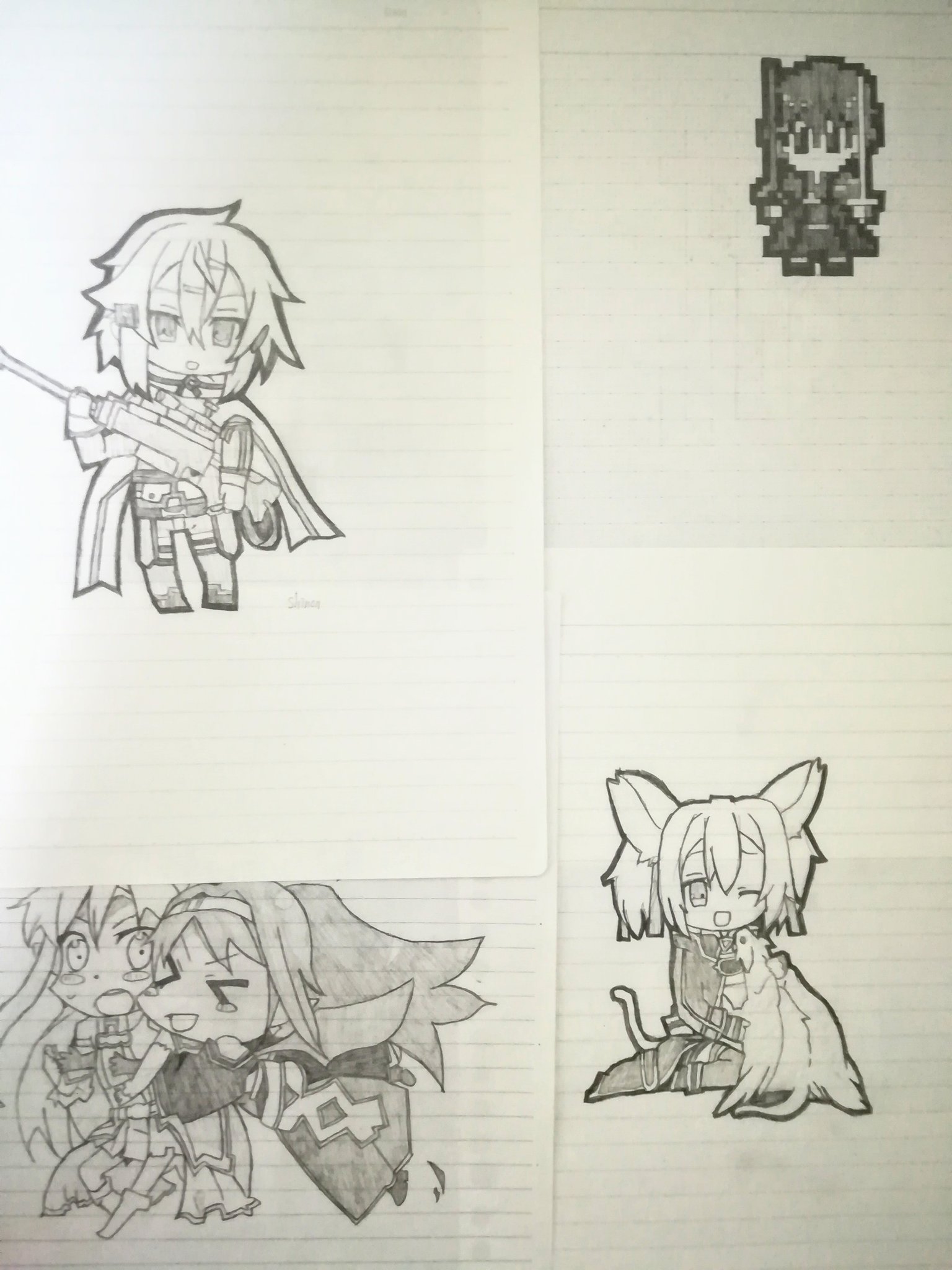 あくと Alternative 中学生時代のイラストno 1 中学一年生では2ch この頃は のaaばっかり描いてました 絵文字チルノは傑作です 後期辺りでsaoのイラストに挑戦 二年生で初の画用紙を購入 Twitterも始め ガチの模写をどんどん描いていくことに