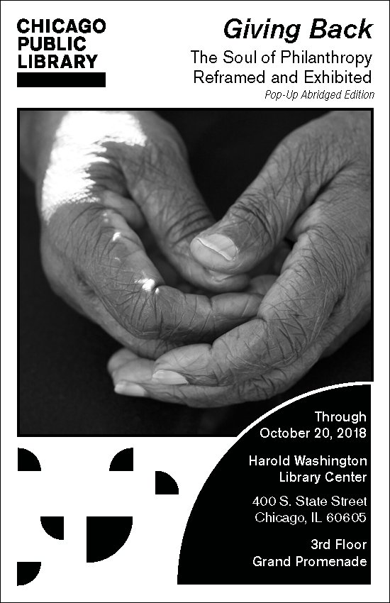 AALegacyChicago's tweet photo. Come see philanthropy differently. The Soul of Philanthropy Reframed and Exhibited will be featured @chipublib Harold Washington Center now through October 20. #TSOPChi #GetYourGiveOn #philanthropyreframed https://t.co/z2c5GpjnuL
