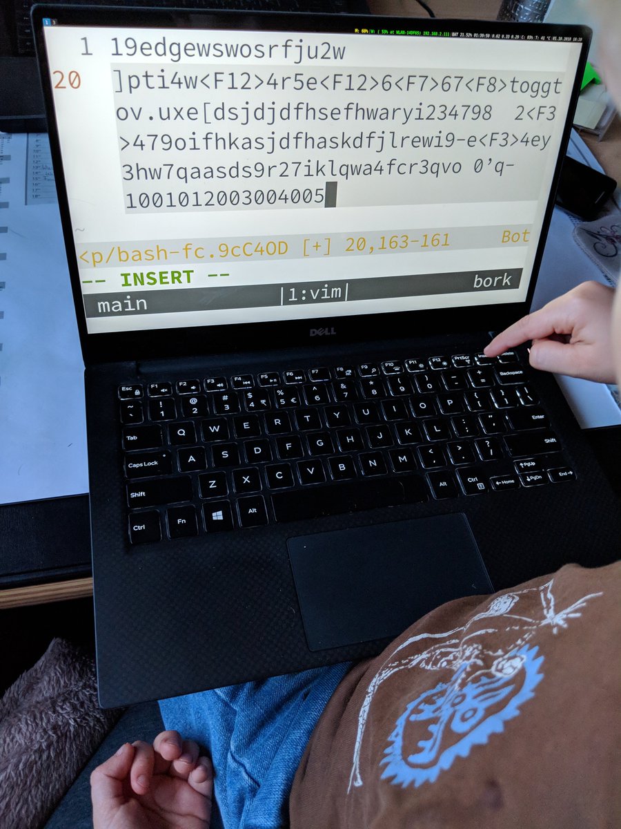 Teaching my nephew how to exit vim 👩‍💻