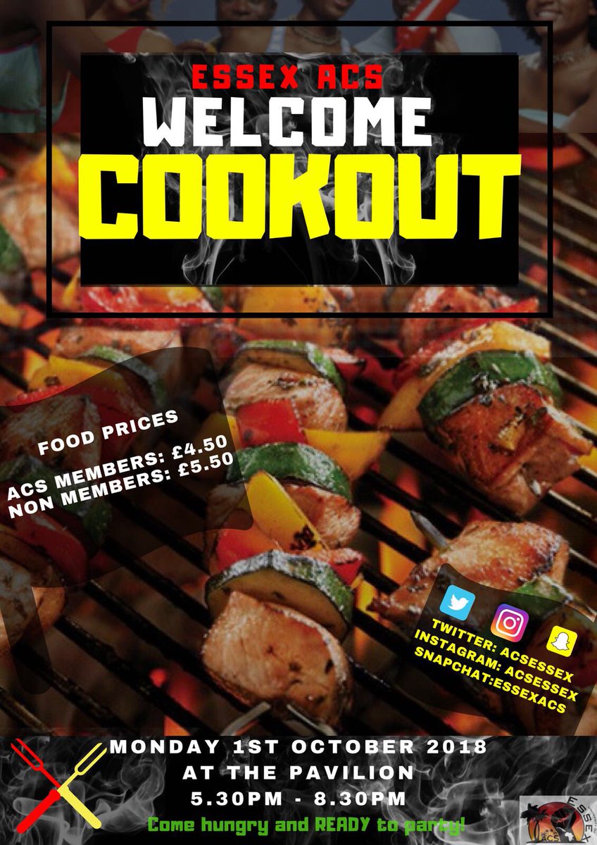 ACSEssex's tweet image. Just a quick update guys the Location of the cookout has changed to The Maltings and is now at 6:30pm #MondayMotivation #HappyCookOutDay