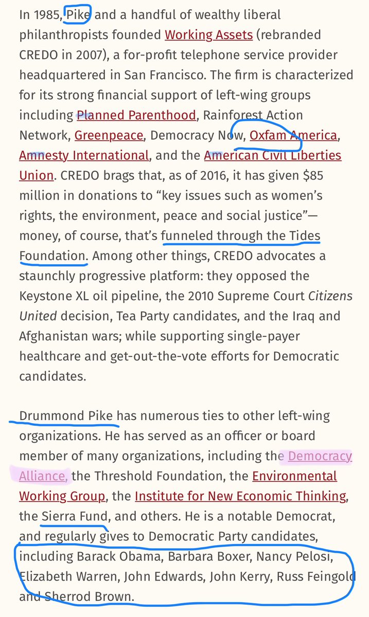 Tides has grown into the leading platform for laundering away ties between wealthy donors and the radical causes they fund—while generating hundreds of new organizations along the way.  https://capitalresearch.org/article/tides-legal-laundering-who-is-drummond-pike-one/