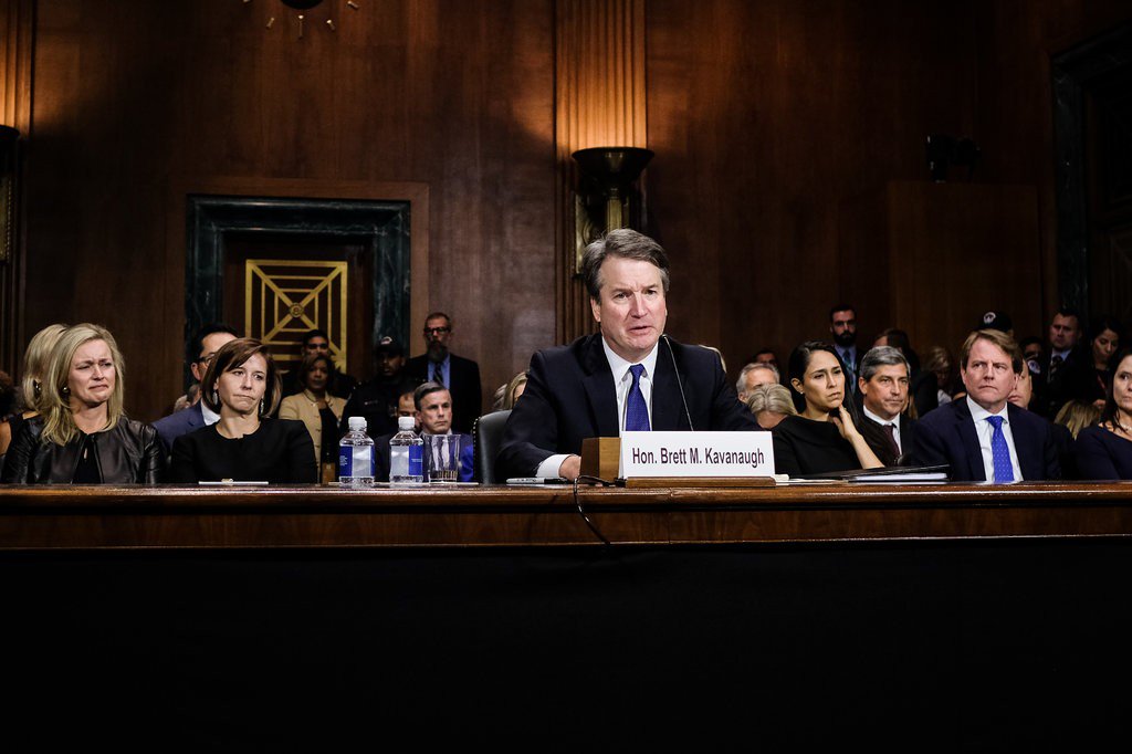 InvarOfficial's tweet photo. Kudos to two brave , courageous women Ana Maria Archila and Maria Gallagher who ensured  that Senator Flake changed his mind and an FBI investigation is called for before appointing Justice Kavanaugh. See this powerful video
https://t.co/WugNcSlP2u https://t.co/cXIVri9PGI