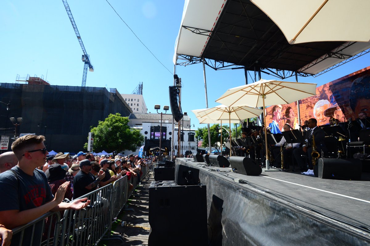 The Jazz at Lincoln Center Orchestra with @WyntonMarsalis​ had a great time at the <a href="/LAPhil/">LA Phil</a>​'s #CelebrateLA street party yesterday!

The #JLCO led a second line with local music students and then performed a free outdoor concert in Hollywood.