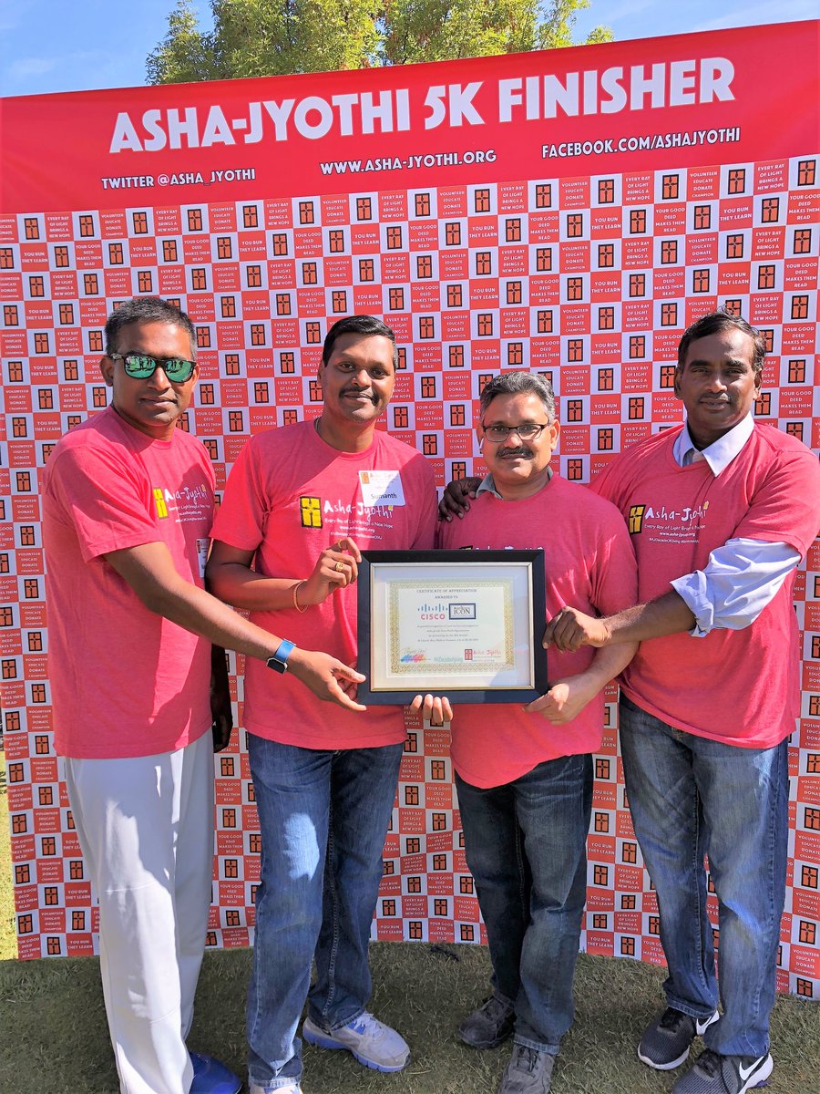 ajaiswal's tweet photo. 7th year of #Cisco contribution to #AshaJyoti in organizing the 5K Walk/ Run event and giving back to community! @CiscoIcon #CiscoOneOps #WeAreCisco https://t.co/bjo2zvqMBW