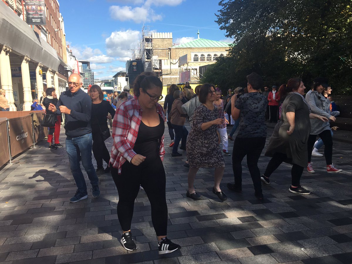 Fab #mystery event on New Road part of <a href="/OPF2018/">OPF</a>. Lots going on during the performance. 
#Dance #performing #olderpeople #Brighton