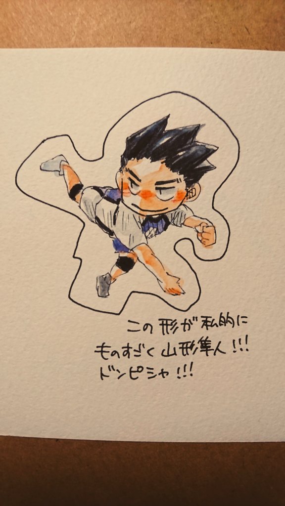 ハイステのグッズが最の高だったので思わず描いた。ハイステの影響で白鳥沢熱が急上昇(゜゜)
しかし、ブラインドは当たらないんだなぁ。たろを。 