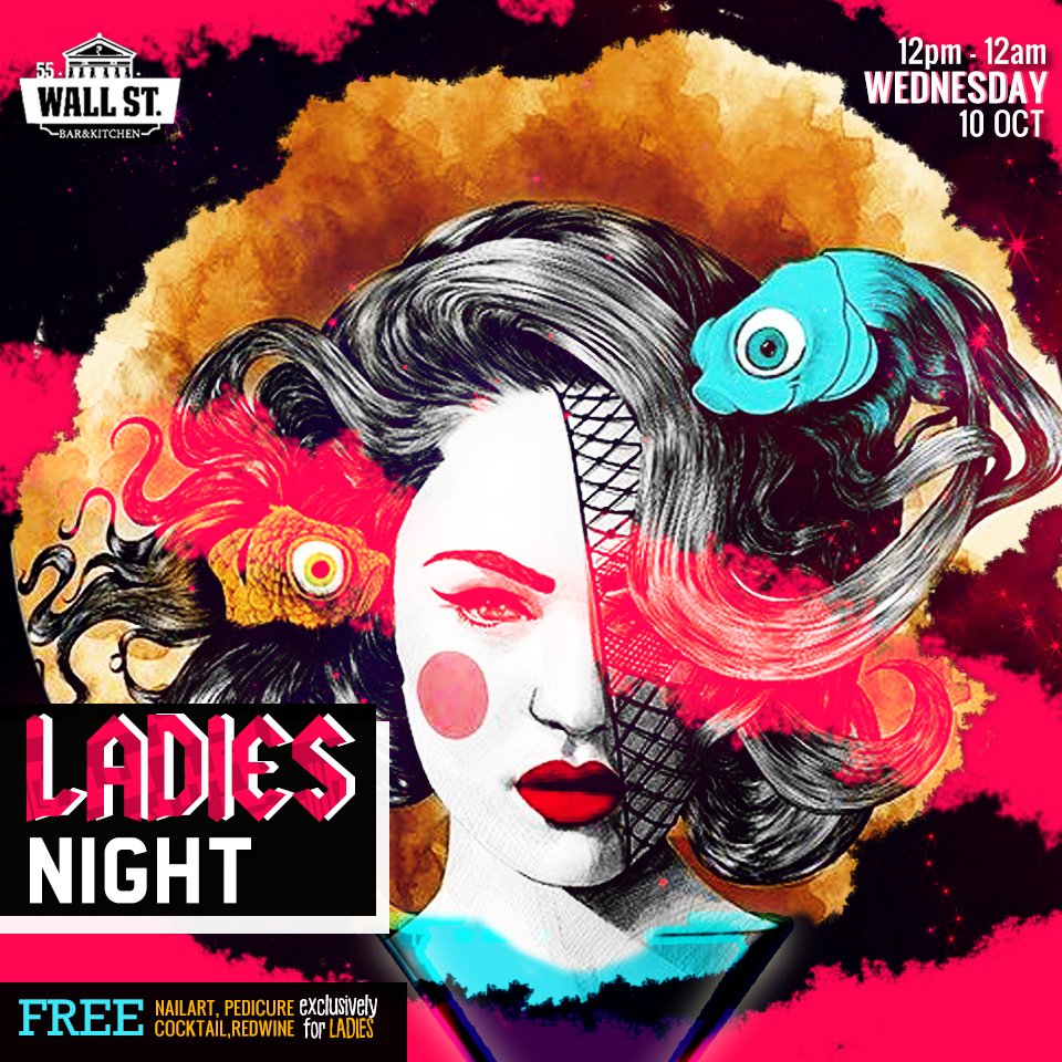55_wallstreet's tweet photo. #LadiesDayNight #Wednesday at #55WallStreet
Live Dj &amp; Unlimited Free Flow of drinks exclusive for Ladies!   
Applicable on selected drinks. 
12pm-12midnight. https://t.co/sciqBdCouX